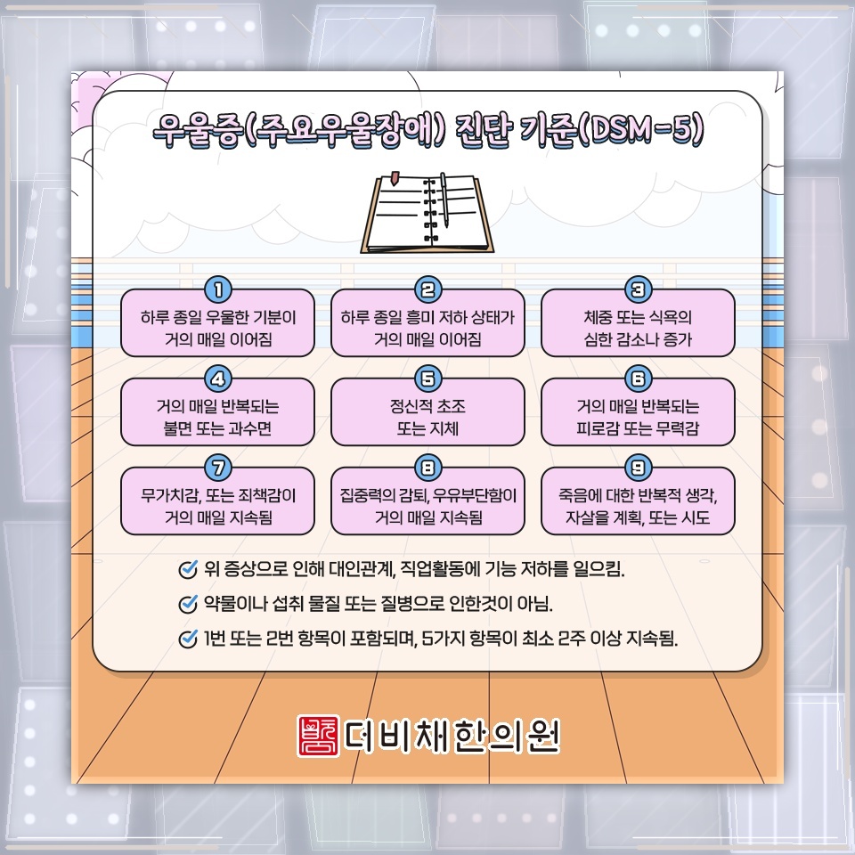 우울증으로 무거워진 마음과 일상에서 나타나는 변화